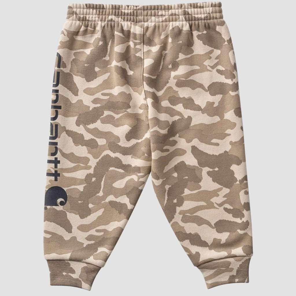 Carhartt Kids Fleece Sand Camo Logo Sweatpant Infant — Sand-CT57, front product view