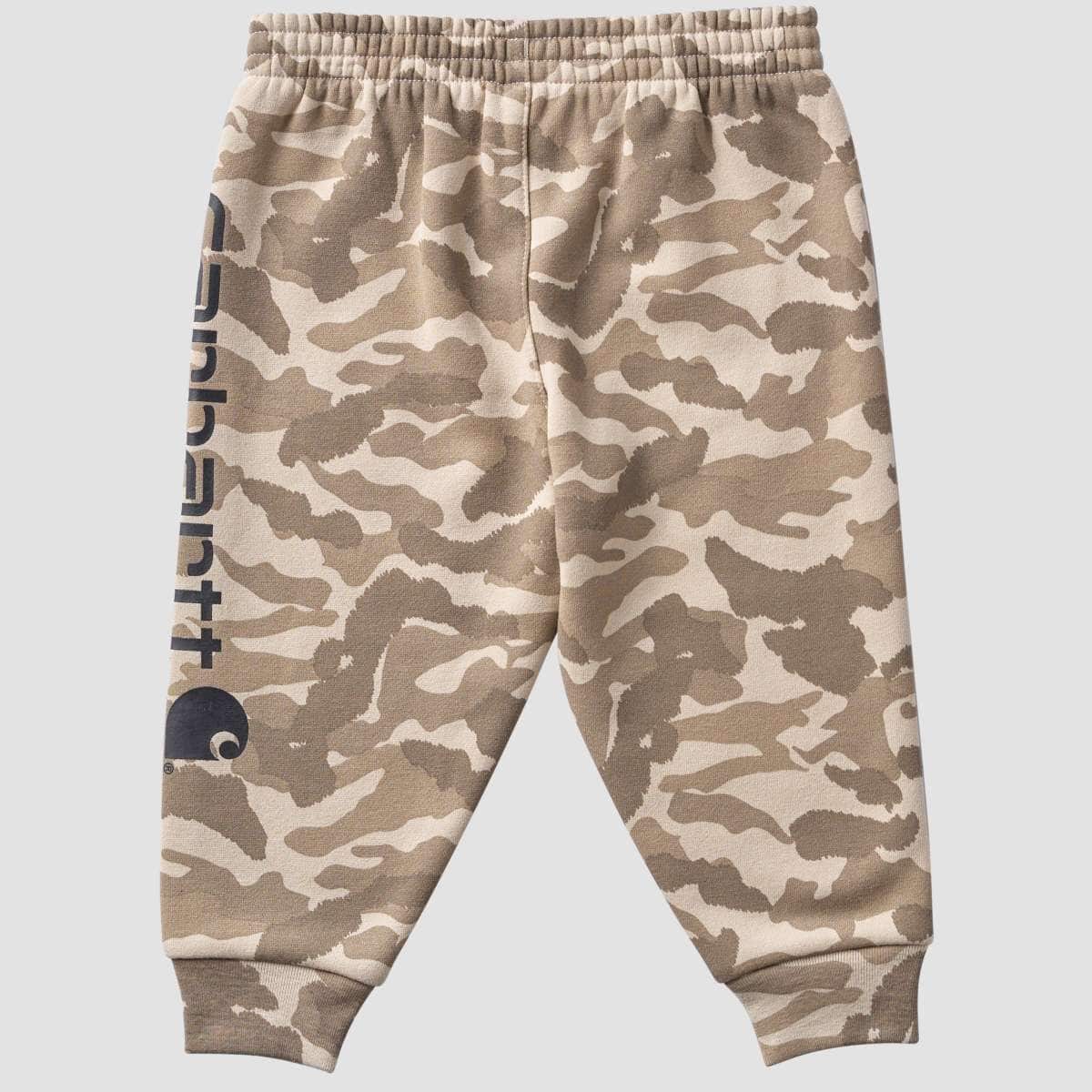 Carhartt Kids Fleece Sand Camo Logo Sweatpant Infant — Sand-CT57, front product view