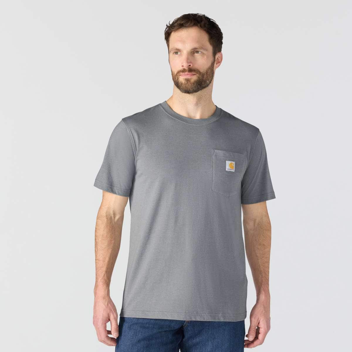 Carhartt Irvine Relaxed Outlast T-Shirt — E87-Weathered Ash Heather, additional manufacturer view