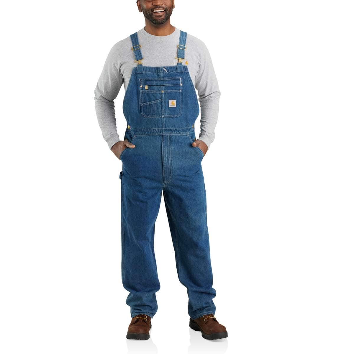 Carhartt Loose Fit Denim Bib Overalls — Darkstone, manufacturer product photo