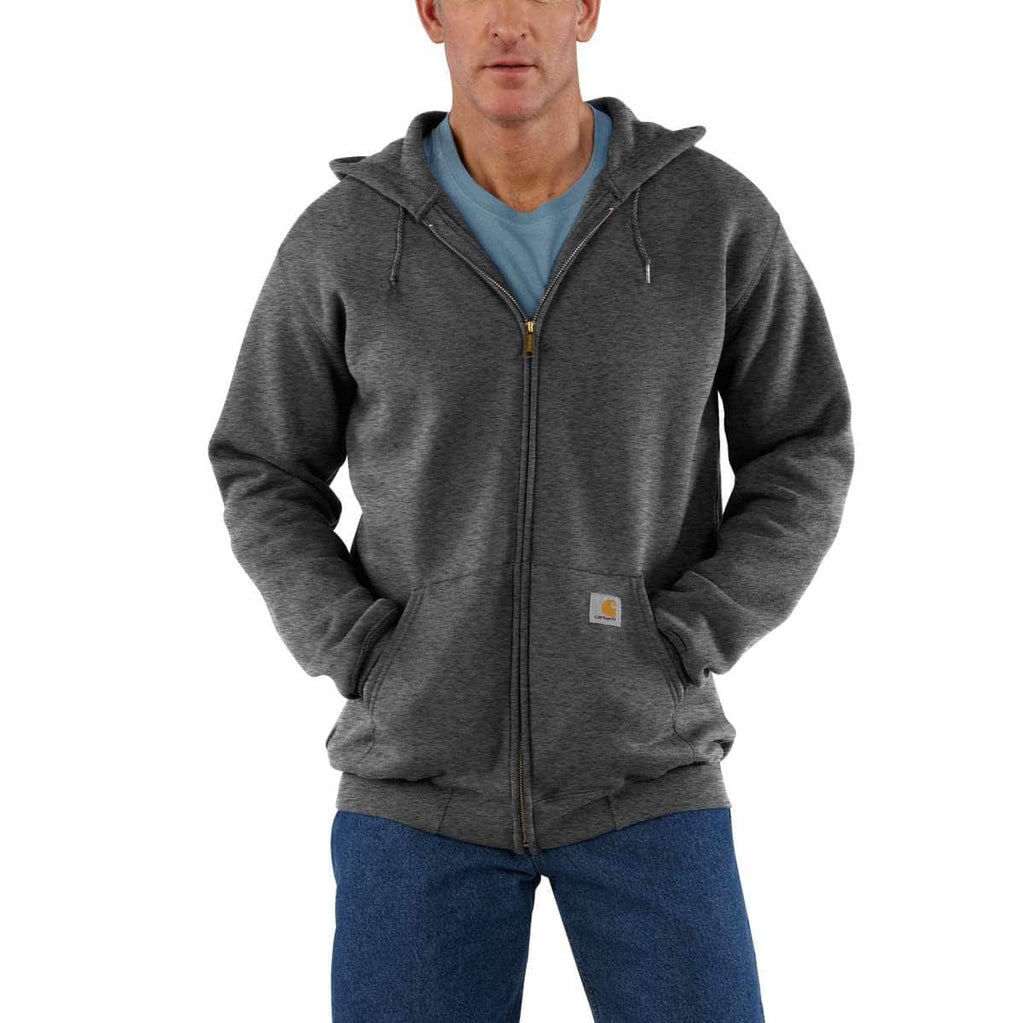 Carhartt Midweight Full-Zip Sweatshirt — Carbon Heather, manufacturer product photo