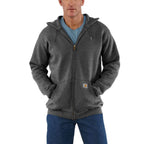 Carhartt Midweight Full-Zip Sweatshirt — Carbon Heather, manufacturer product photo