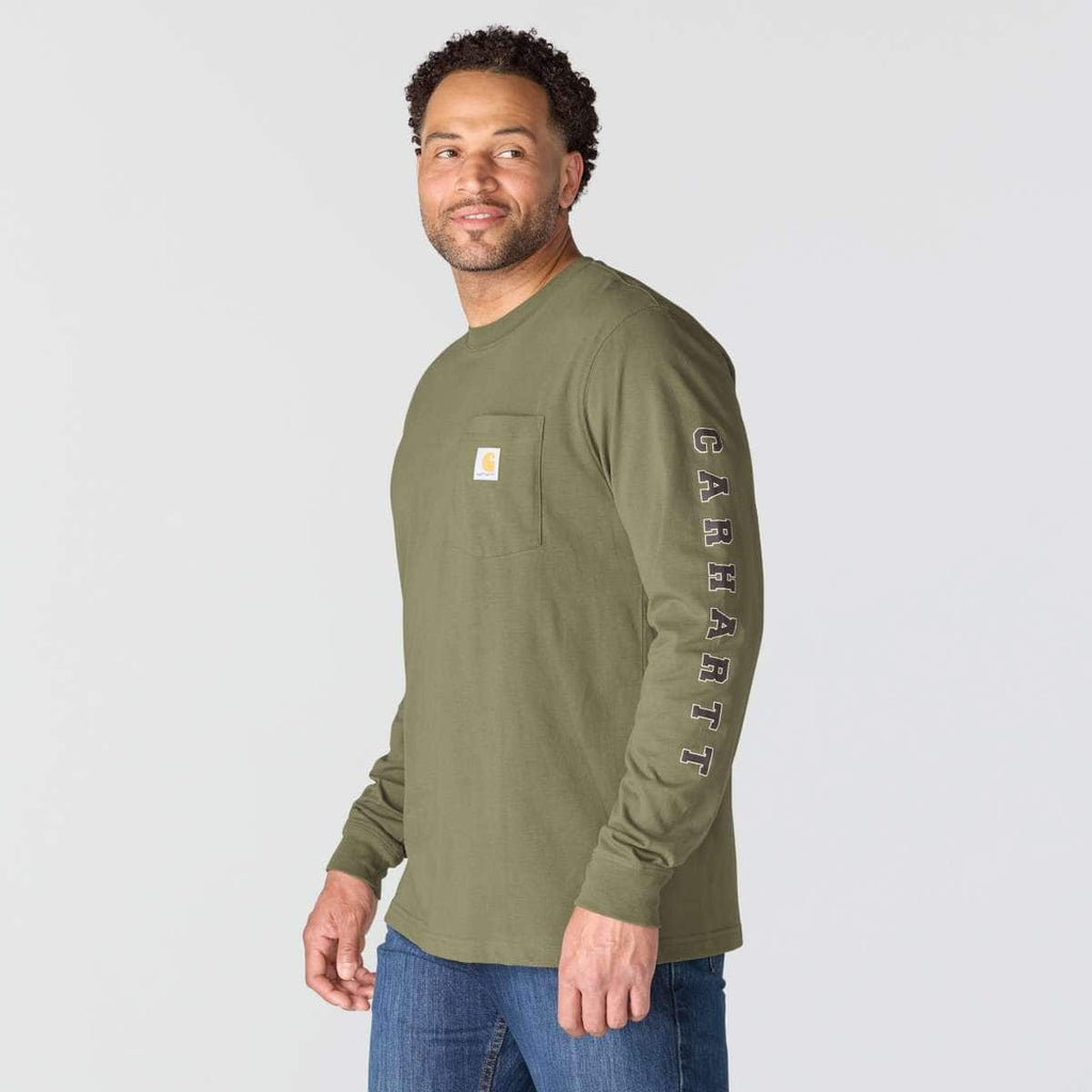 Carhartt Irvine Relaxed Pointer Long-Sleeve T-Shirt — DOV-Dusty Olive, additional manufacturer view