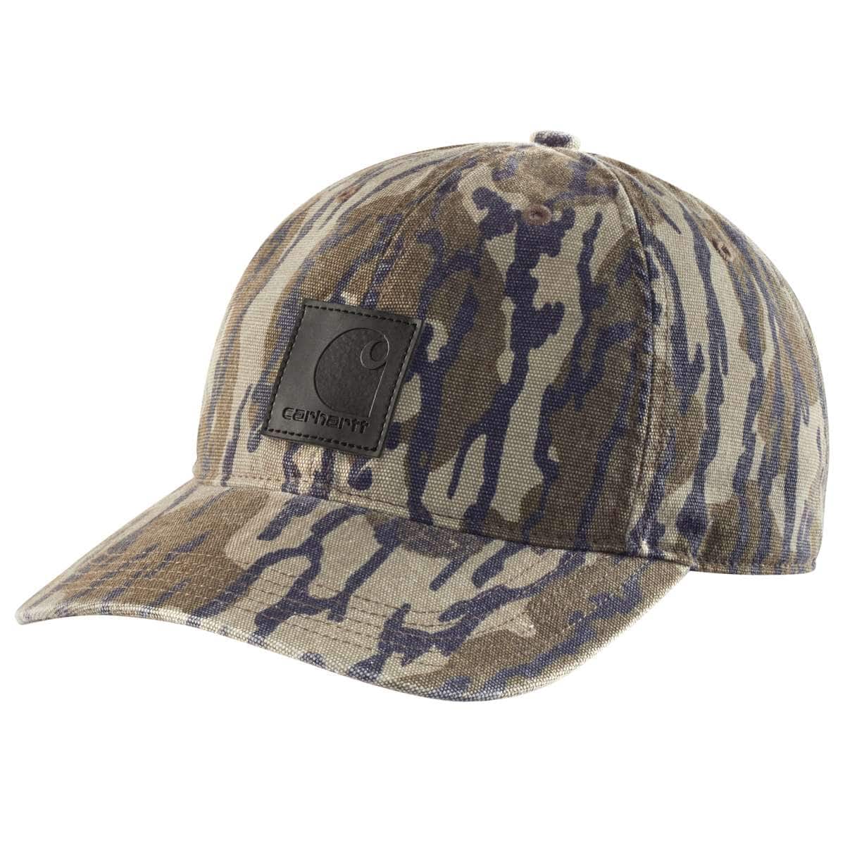 Carhartt Canvas Camo Cap — Mossy Oak Bottomland Camo, manufacturer product photo