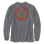 Carhartt Irvine Relaxed Deer Badge Long-Sleeve T-Shirt — E87-Weathered Ash Heather, additional manufacturer view