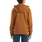 Carhartt Kids Boys Long-Sleeve Full-Zip Logo Sweatshirt — Carhartt Brown, additional manufacturer view