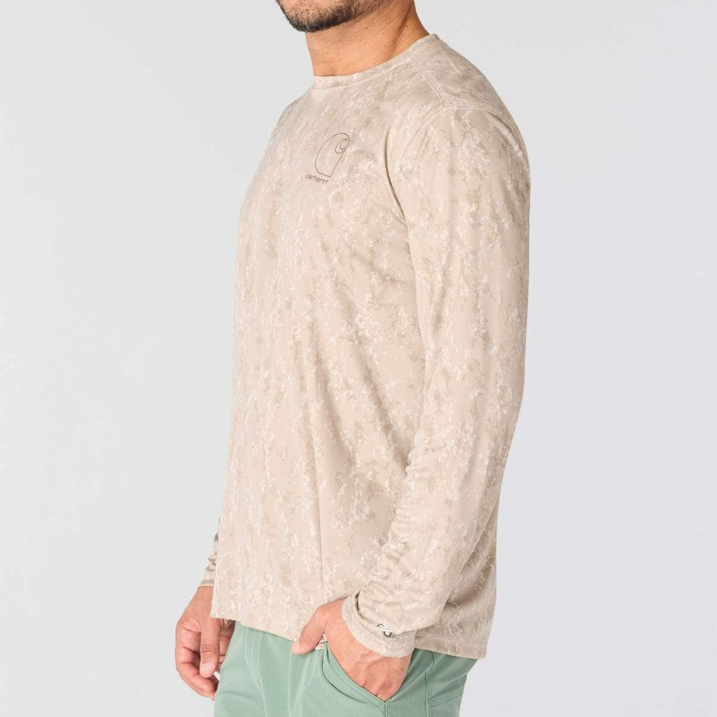 Carhartt Force® Sun Defender™ Relaxed Print Long Sleeve T-Shirt — A54-Cobblestone Terrain Camo, additional manufacturer view