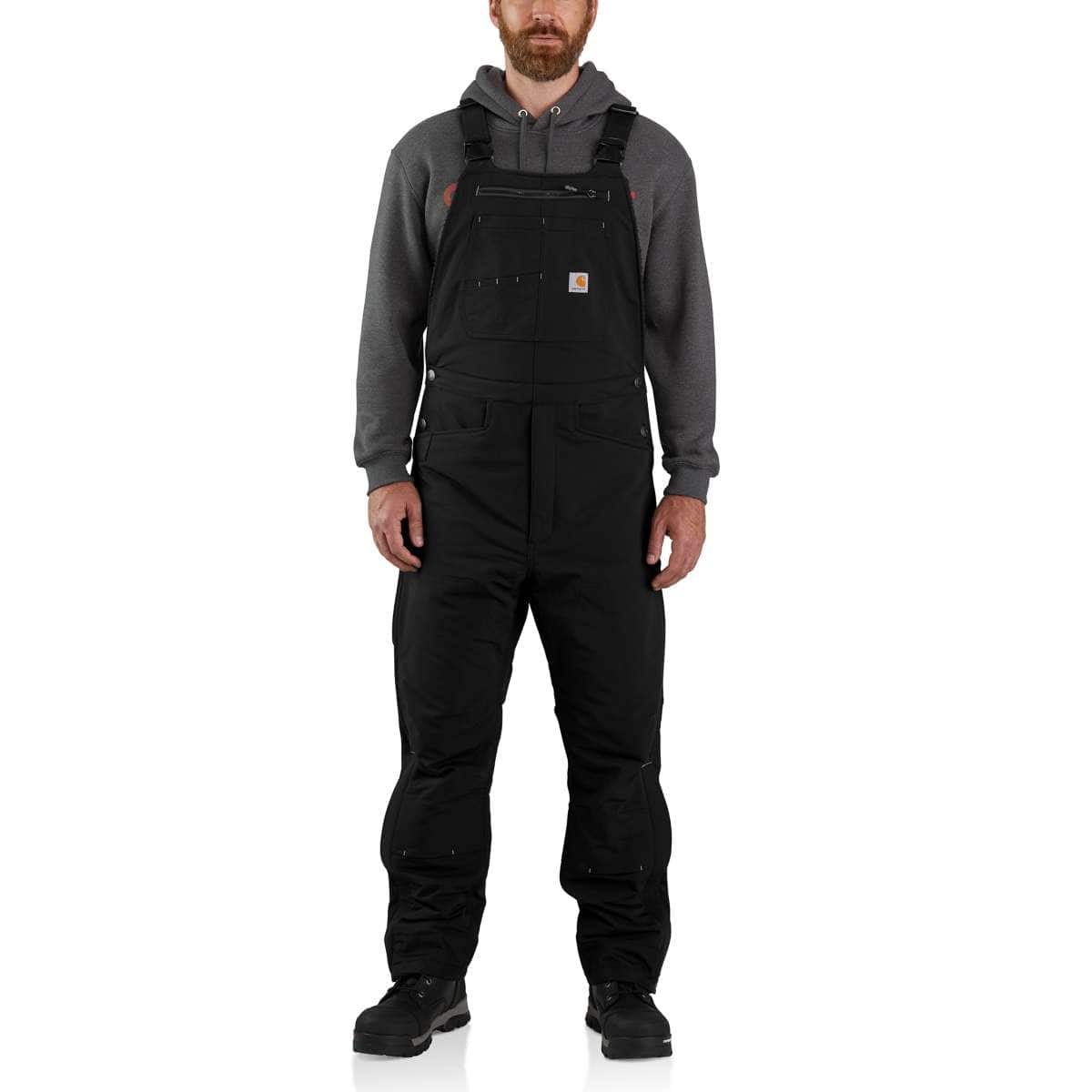 Carhartt Super Dux™ Relaxed Fit Insulated Bib Overall — Black, manufacturer product photo