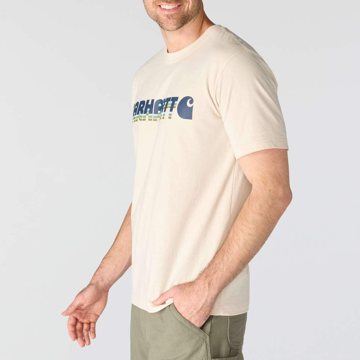 Carhartt Irvine Relaxed Layered Logo T-Shirt — A16-Oat Milk, additional manufacturer view