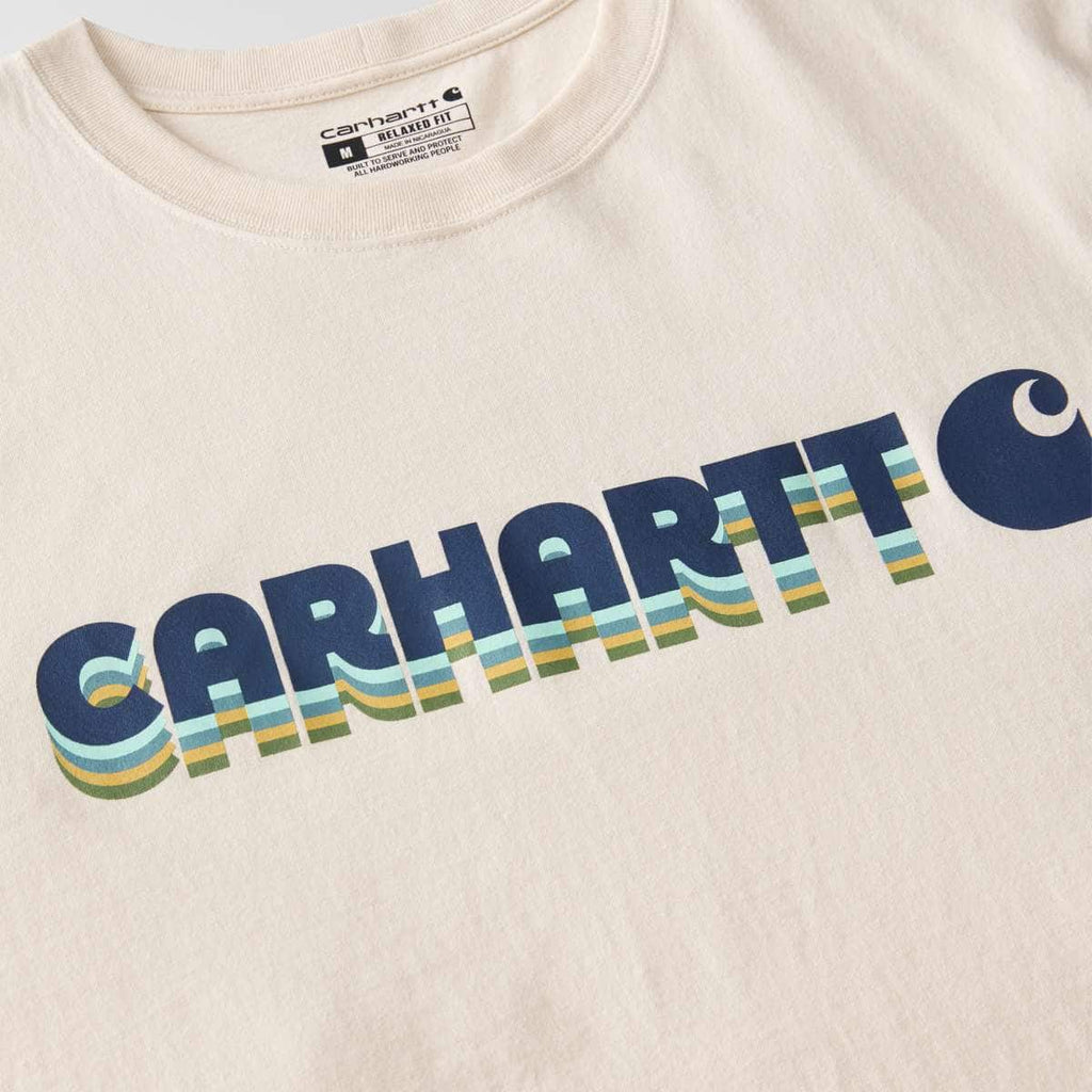 Carhartt Irvine Relaxed Layered Logo T-Shirt — A16-Oat Milk, additional manufacturer view