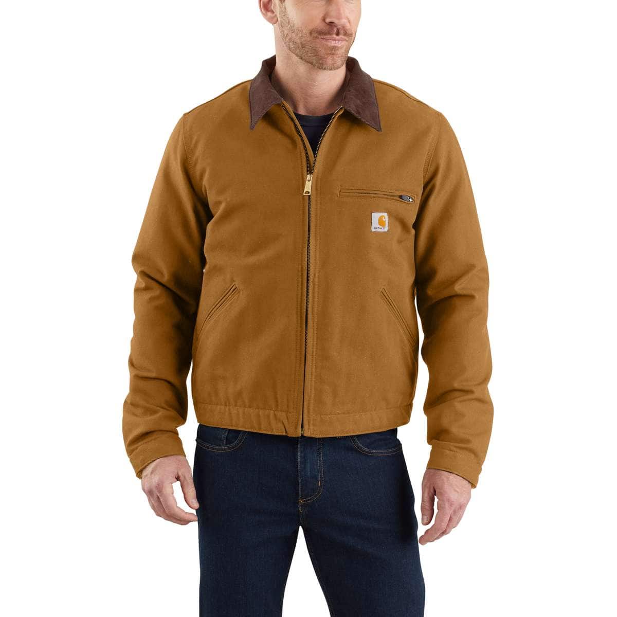 Carhartt Relaxed Fit Duck Blanket-Lined Detroit Jacket — Carhartt Brown, manufacturer product photo