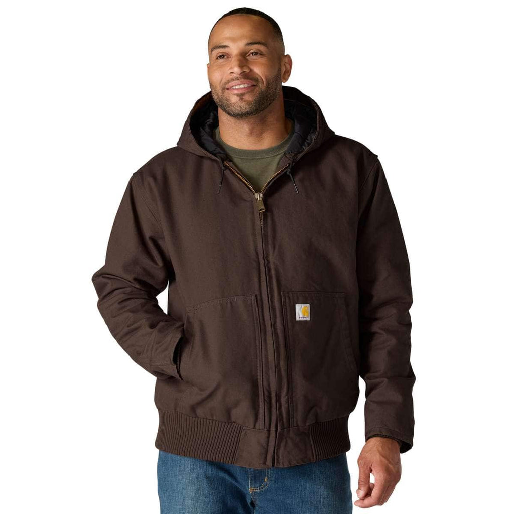 Carhartt Washed Duck Insulated Active Jac — DKB-Dark Brown, manufacturer product photo