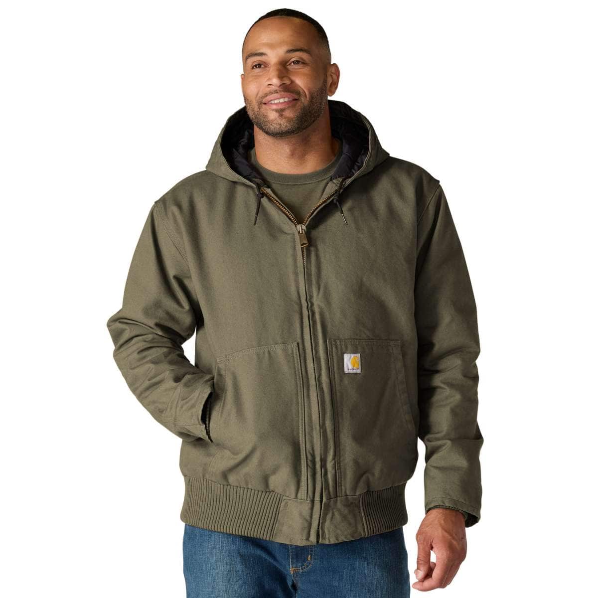 Carhartt Washed Duck Insulated Active Jac — MOS-Moss, manufacturer product photo