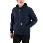 Carhartt Rain Defender® Loose Fit Midweight Thermal-Lined Full-Zip Sweatshirt — 472-New Navy, manufacturer product photo