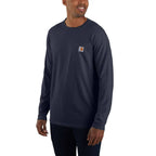 Carhartt Force Long Sleeve Pocket T-Shirt — I26-Navy, manufacturer product image