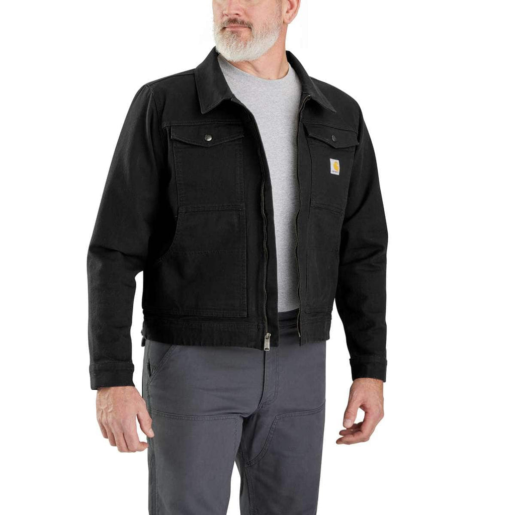 Carhartt Rugged Flex® Relaxed Fit Duck Jacket - 1 Warm Rating — Black, manufacturer product image