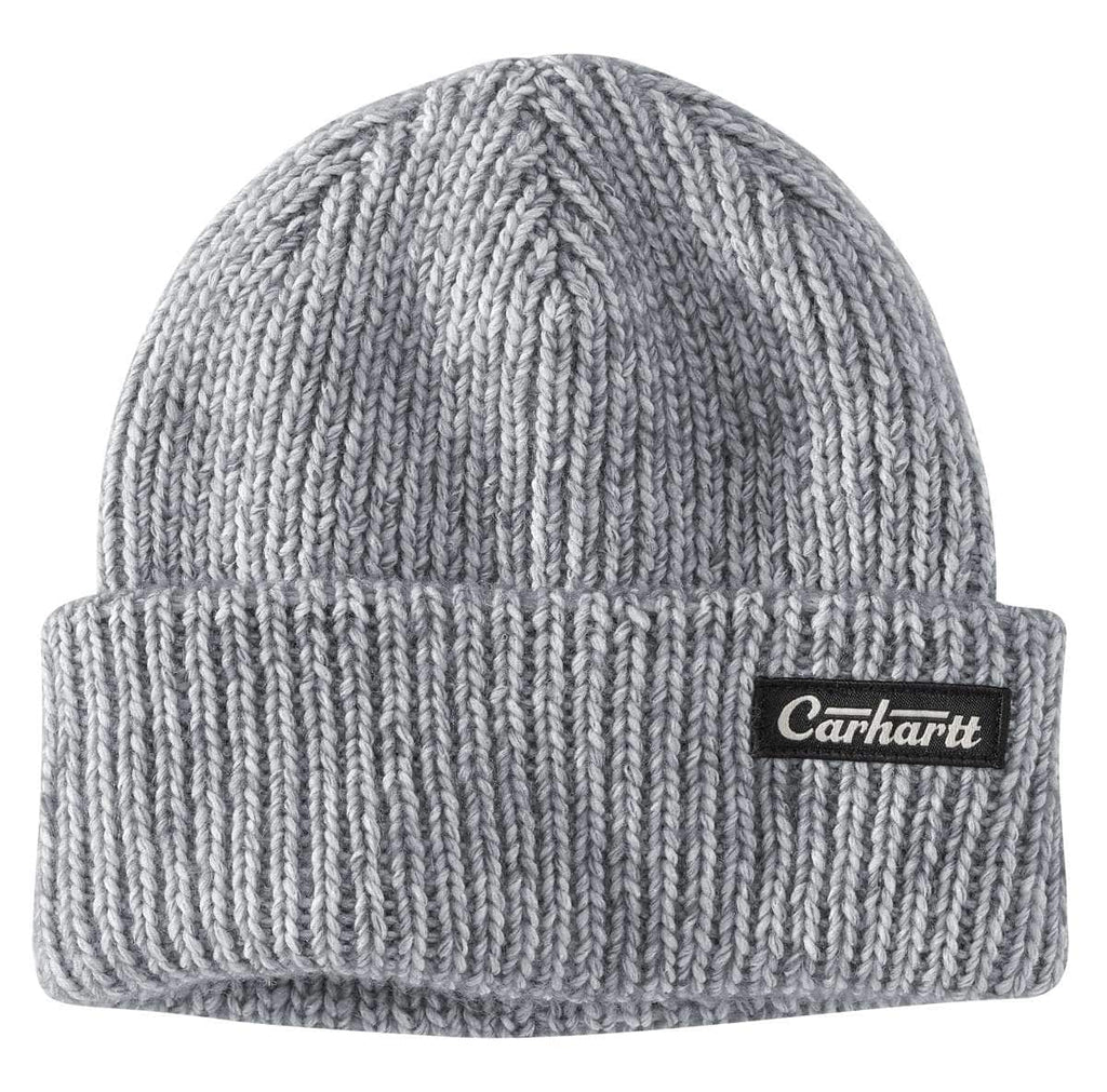 Carhartt Rib Knit Carhartt Patch Beanie — E74-Anchor Grey, manufacturer product photo
