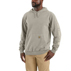 Carhartt Re-Engineered Relaxed Fit Midweight Garment Dyed French Terry Graphic Sweatshirt — E00-Greige, manufacturer product photo