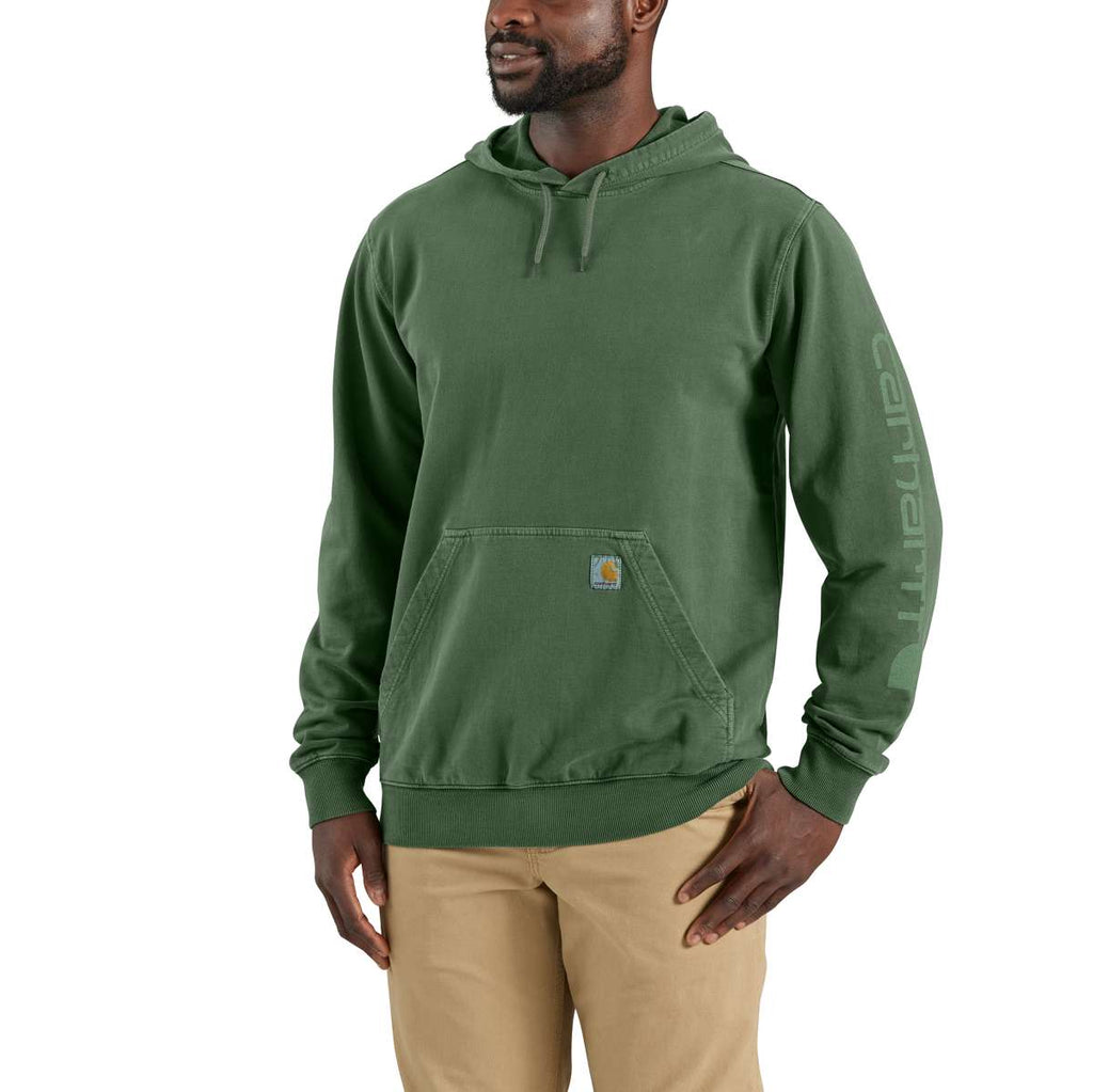 Carhartt Re-Engineered Relaxed Fit Midweight Garment Dyed French Terry Graphic Sweatshirt — GF8-Mountain View, manufacturer product photo