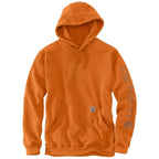 Carhartt Re-Engineered Relaxed Fit Midweight Garment Dyed French Terry Graphic Sweatshirt — Q87-Rust, manufacturer product photo