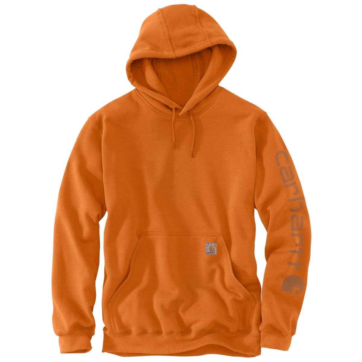Carhartt Re-Engineered Relaxed Fit Midweight Garment Dyed French Terry Graphic Sweatshirt — Q87-Rust, manufacturer product photo