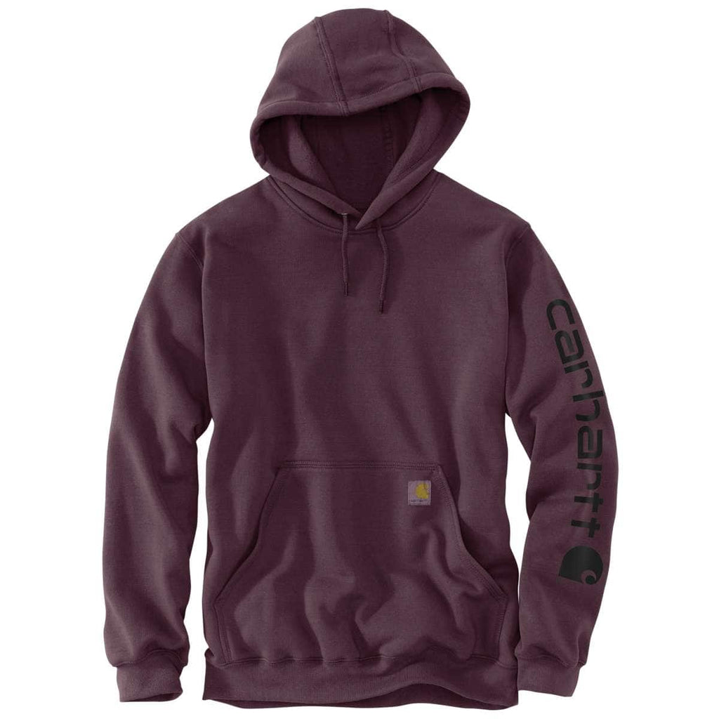 Carhartt Re-Engineered Relaxed Fit Midweight Garment Dyed French Terry Graphic Sweatshirt — RF2-Deep Cherrywood, manufacturer product photo