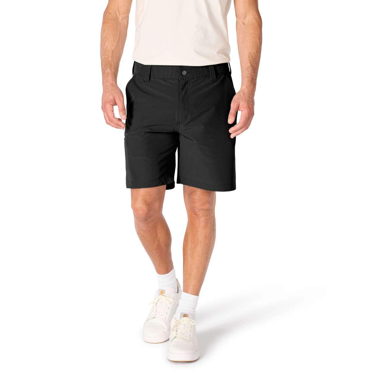 Carhartt Force Sun Defender™ Relaxed Fit Short - 8 Inch — Black-N33, manufacturer product photo