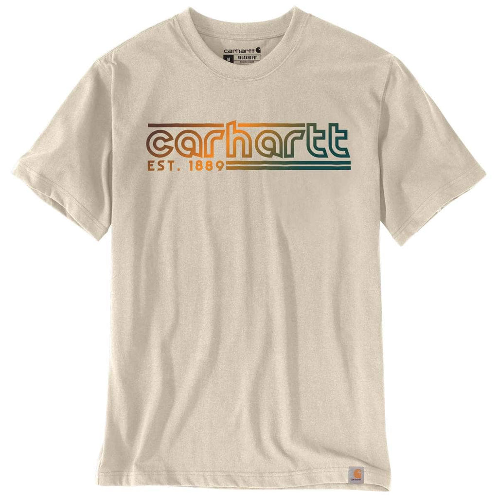 Carhartt Relaxed Fit Lightweight Short-Sleeve Logo Graphic T-Shirt — A16-Oat Milk, manufacturer product image