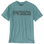 Carhartt Relaxed Fit Lightweight Short-Sleeve Logo Graphic T-Shirt — HL0-Summer Blue, manufacturer product image