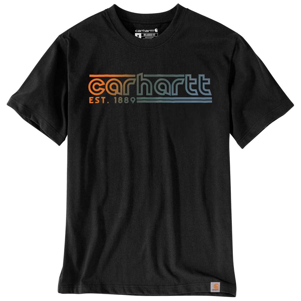 Carhartt Relaxed Fit Lightweight Short-Sleeve Logo Graphic T-Shirt — N04-Black, manufacturer product image