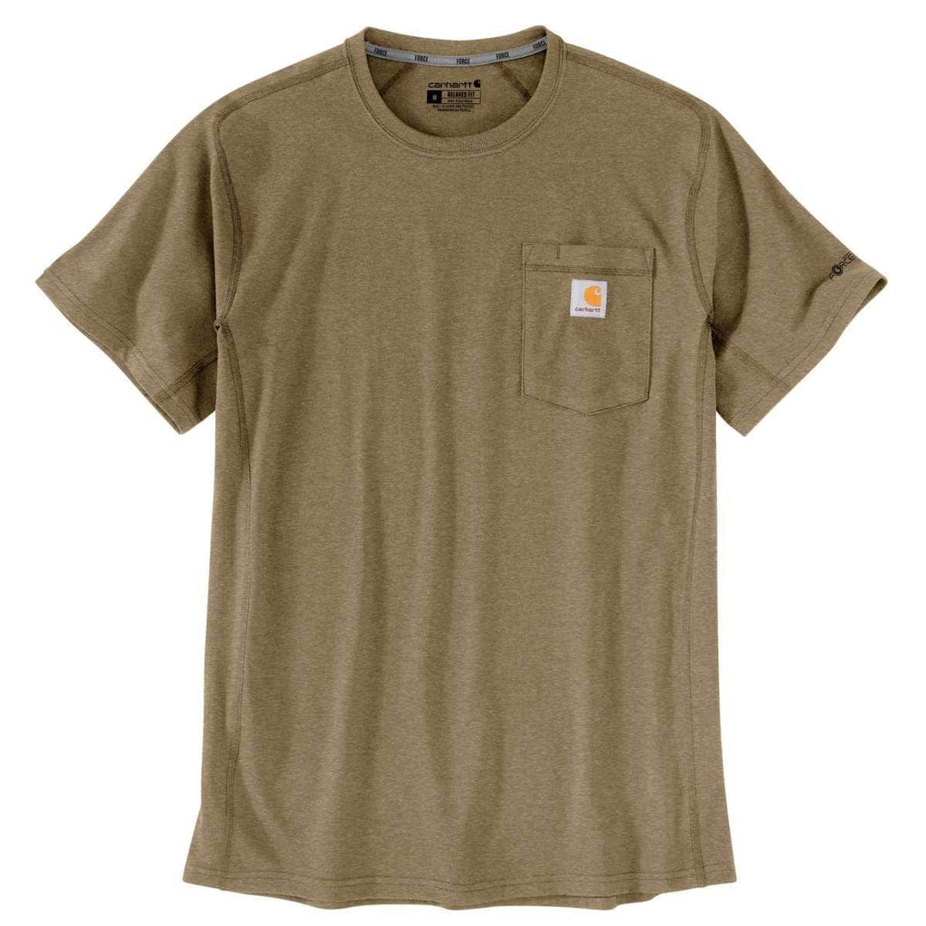 Carhartt Force Relaxed T-Shirt — GR8-Night Fatigue Heather, manufacturer product photo