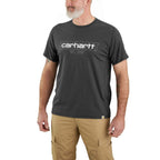 Carhartt Force Short-Sleeve Logo Graphic T-Shirt — CRH-Carbon Heather, manufacturer product photo