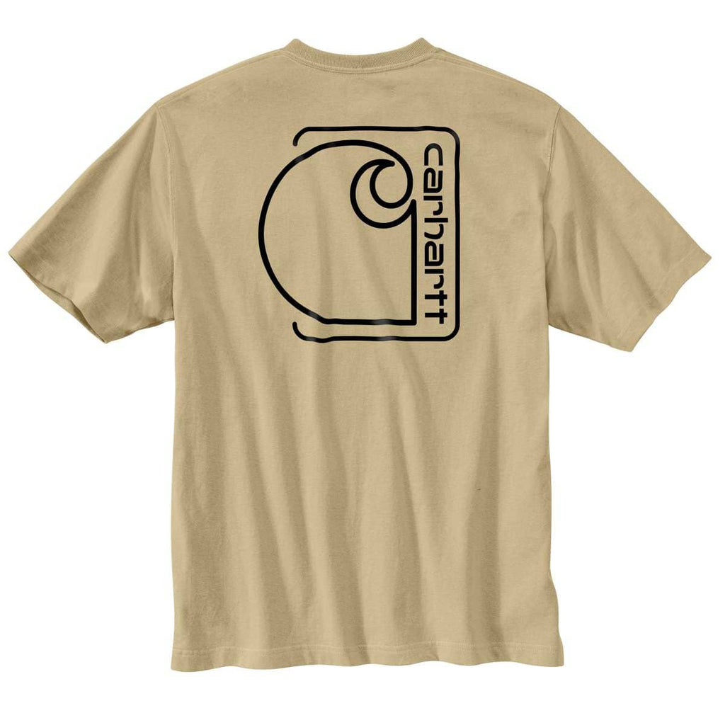 Carhartt Relaxed Fit Lightweight Short-Sleeve Pocket C Graphic T-Shirt — A33-Beach, manufacturer product image