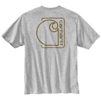 Carhartt Relaxed Fit Lightweight Short-Sleeve Pocket C Graphic T-Shirt — HGY-Heather Gray, manufacturer product image