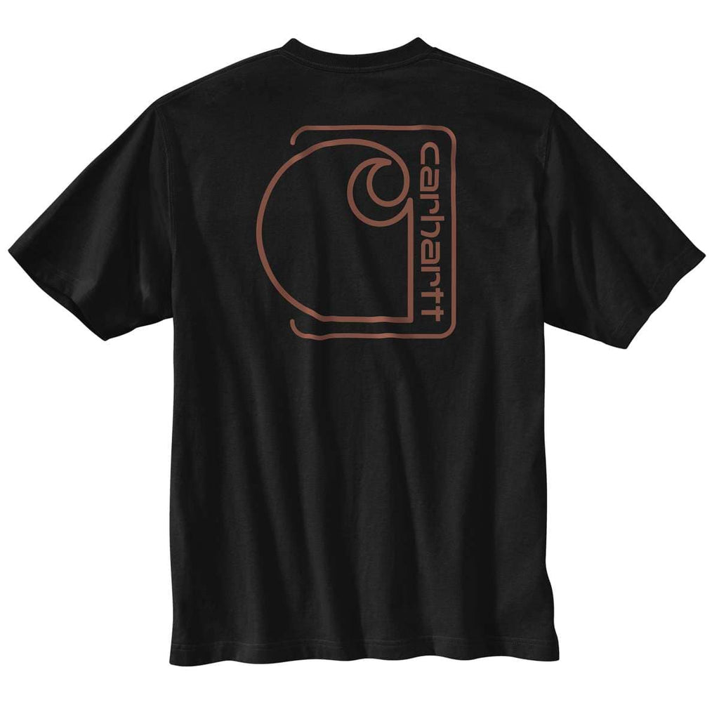 Carhartt Relaxed Fit Lightweight Short-Sleeve Pocket C Graphic T-Shirt — N04-Black, manufacturer product image