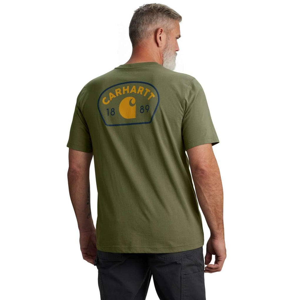 Carhartt Relaxed Fit Lightweight Short-Sleeve 1889 Graphic T-Shirt — DOV-Dusty Olive, manufacturer product image