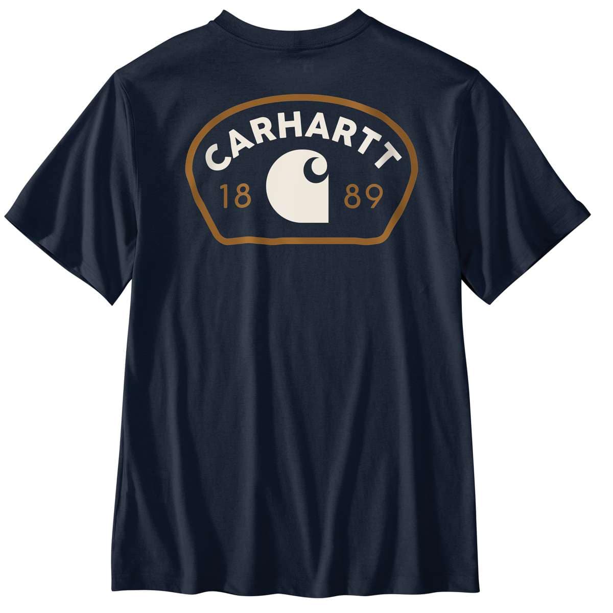 Carhartt Relaxed Fit Lightweight Short-Sleeve 1889 Graphic T-Shirt — I26-Navy, manufacturer product image