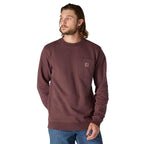 Carhartt Relaxed Fit Midweight Garment Dye French Terry Crewneck Pocket Sweatshirt — BB3-Dark Sepia, manufacturer product photo