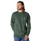 Carhartt Relaxed Fit Midweight Garment Dye French Terry Crewneck Pocket Sweatshirt — G15-Forestry Green, manufacturer product photo