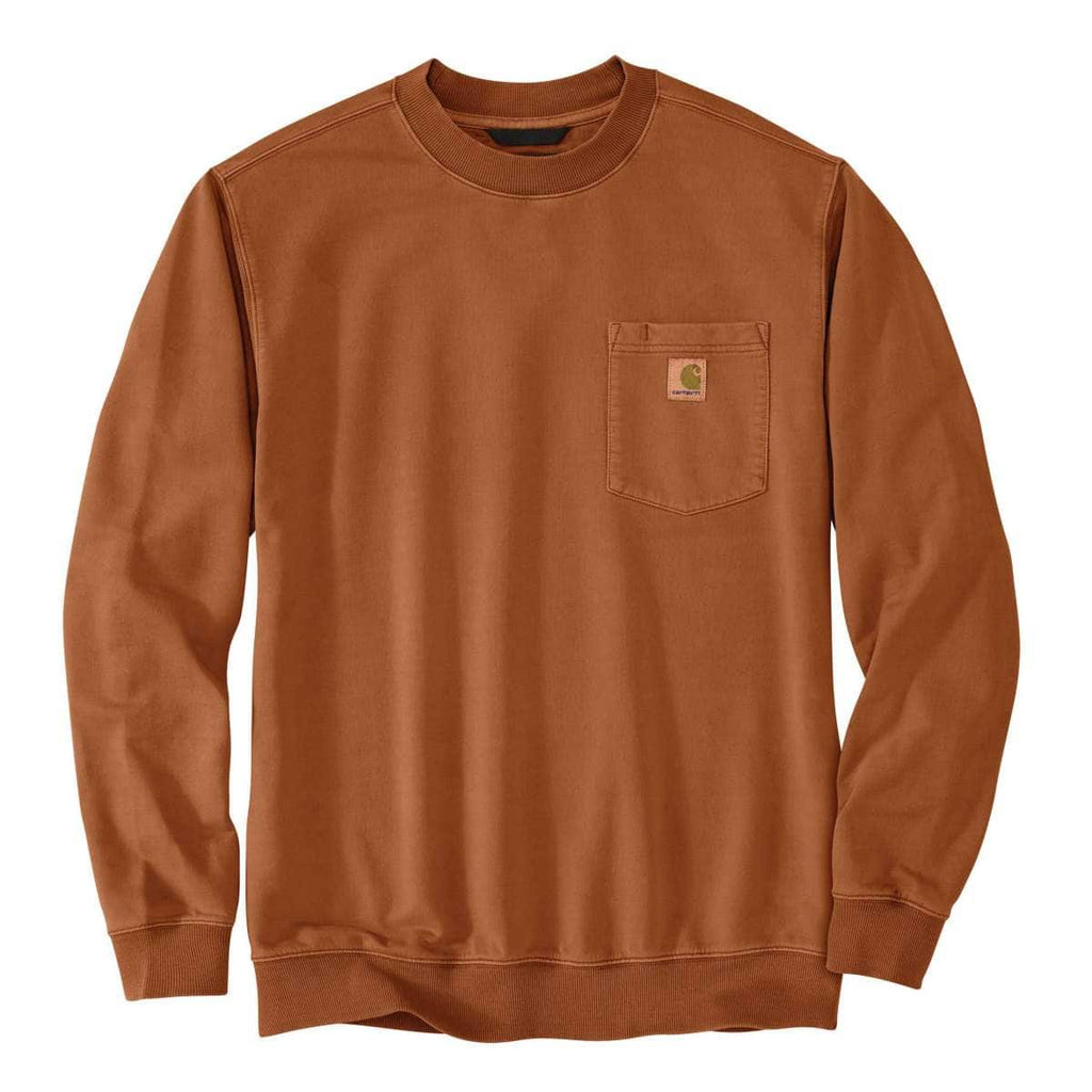 Carhartt Relaxed Fit Midweight Garment Dye French Terry Crewneck Pocket Sweatshirt — QA4, manufacturer product photo