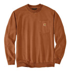 Carhartt Relaxed Fit Midweight Garment Dye French Terry Crewneck Pocket Sweatshirt — QA4, manufacturer product photo