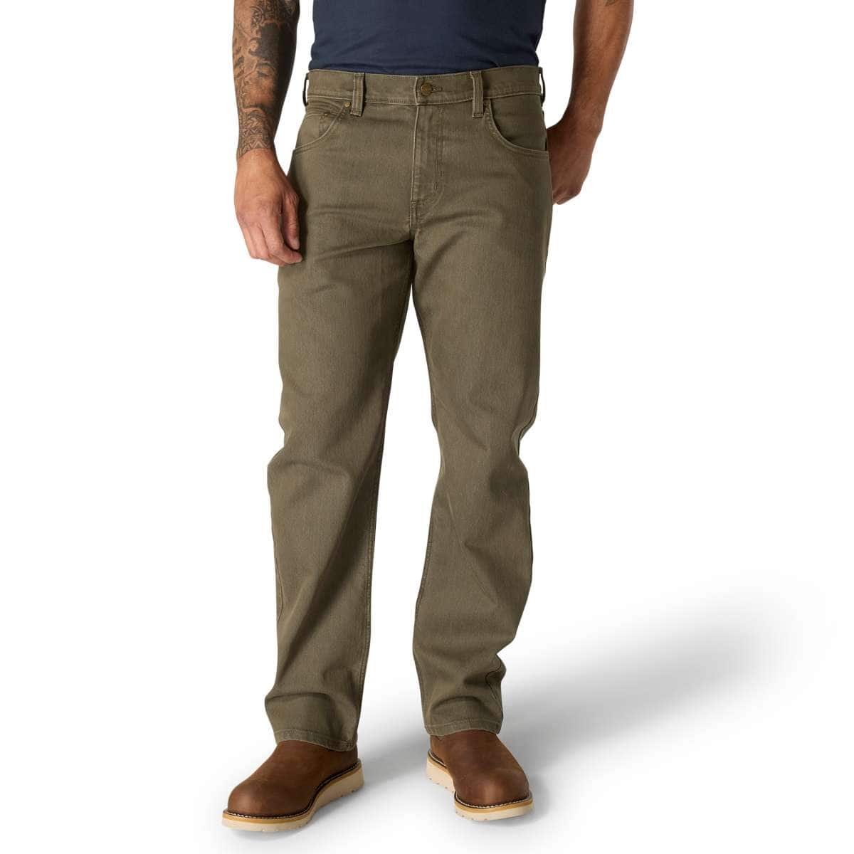 Carhartt Relaxed Straight Rugged Flex® Dyed Jean — Moss-316, manufacturer product photo