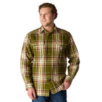 Carhartt Loose Fit Heavyweight Flannel Long-Sleeve Plaid Shirt — GL7-Dark Bronzed Green, manufacturer product photo