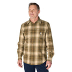 Carhartt Loose Fit Heavyweight Flannel Long-Sleeve Plaid Shirt — GN6-Burnished Logs, manufacturer product photo