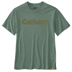 Carhartt Relaxed Fit Lightweight Short-Sleeve Logo Graphic T-Shirt 2025 — GN7-Green Slate, manufacturer product photo