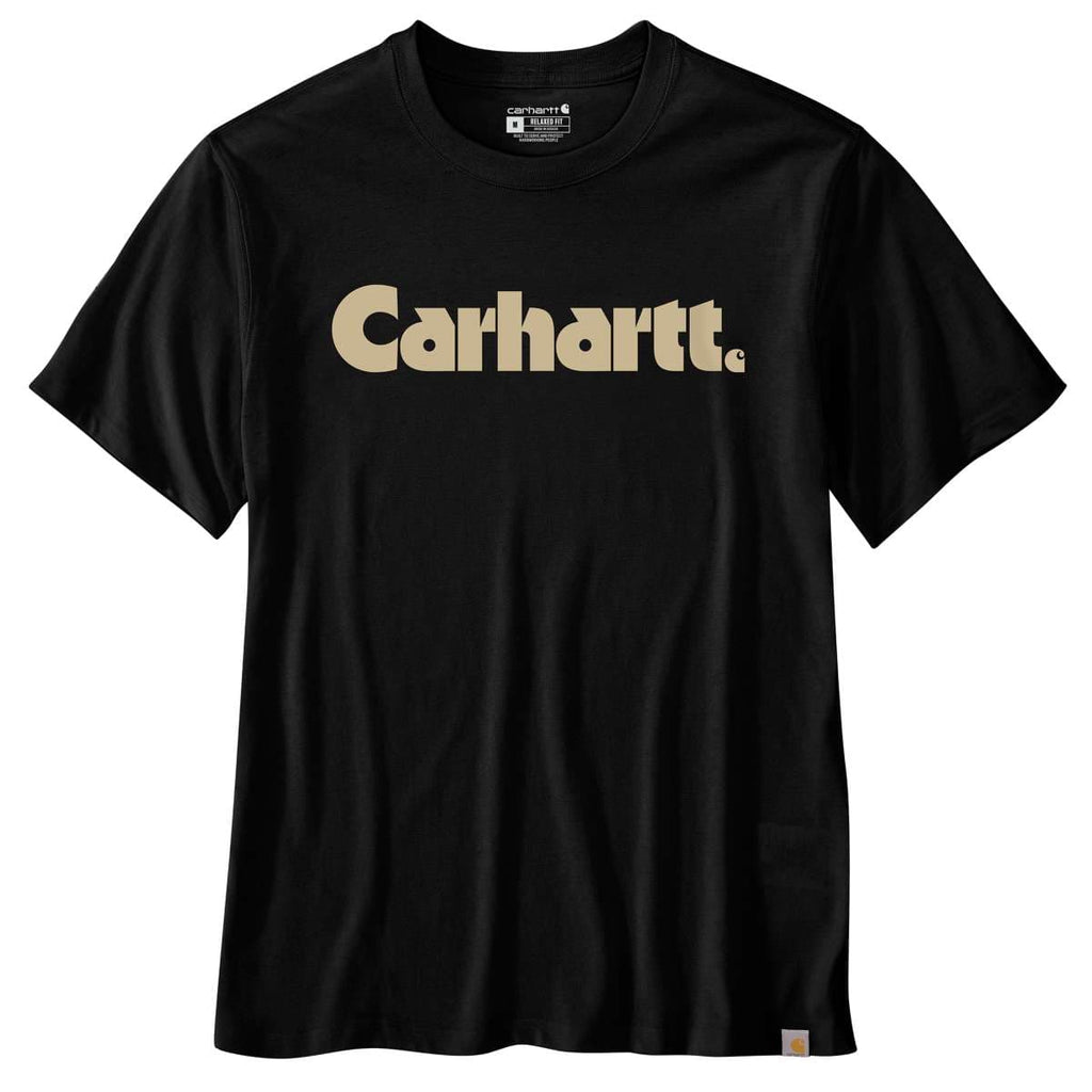 Carhartt Relaxed Fit Lightweight Short-Sleeve Logo Graphic T-Shirt 2025 — N04-Black, manufacturer product photo