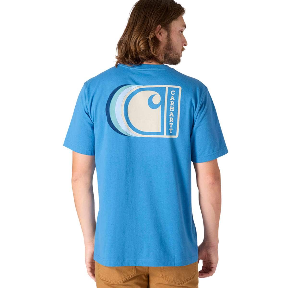 Relaxed Fit Lightweight Short-Sleeve C Graphic T-Shirt — HO6-Horizon Blue, manufacturer product photo