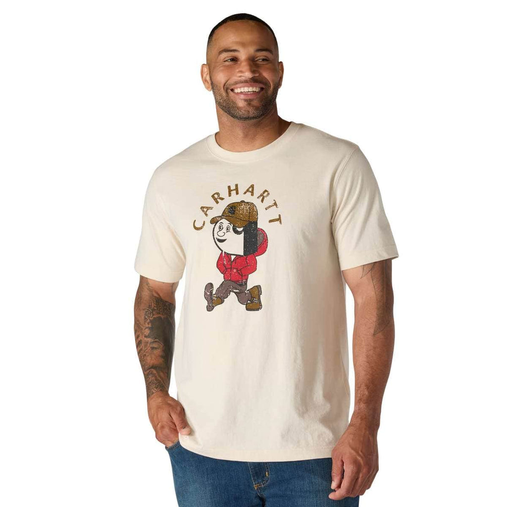 Carhartt Relaxed Fit Lightweight Short-Sleeve Active Jac Graphic T-Shirt — A16-Oat Milk, manufacturer product photo
