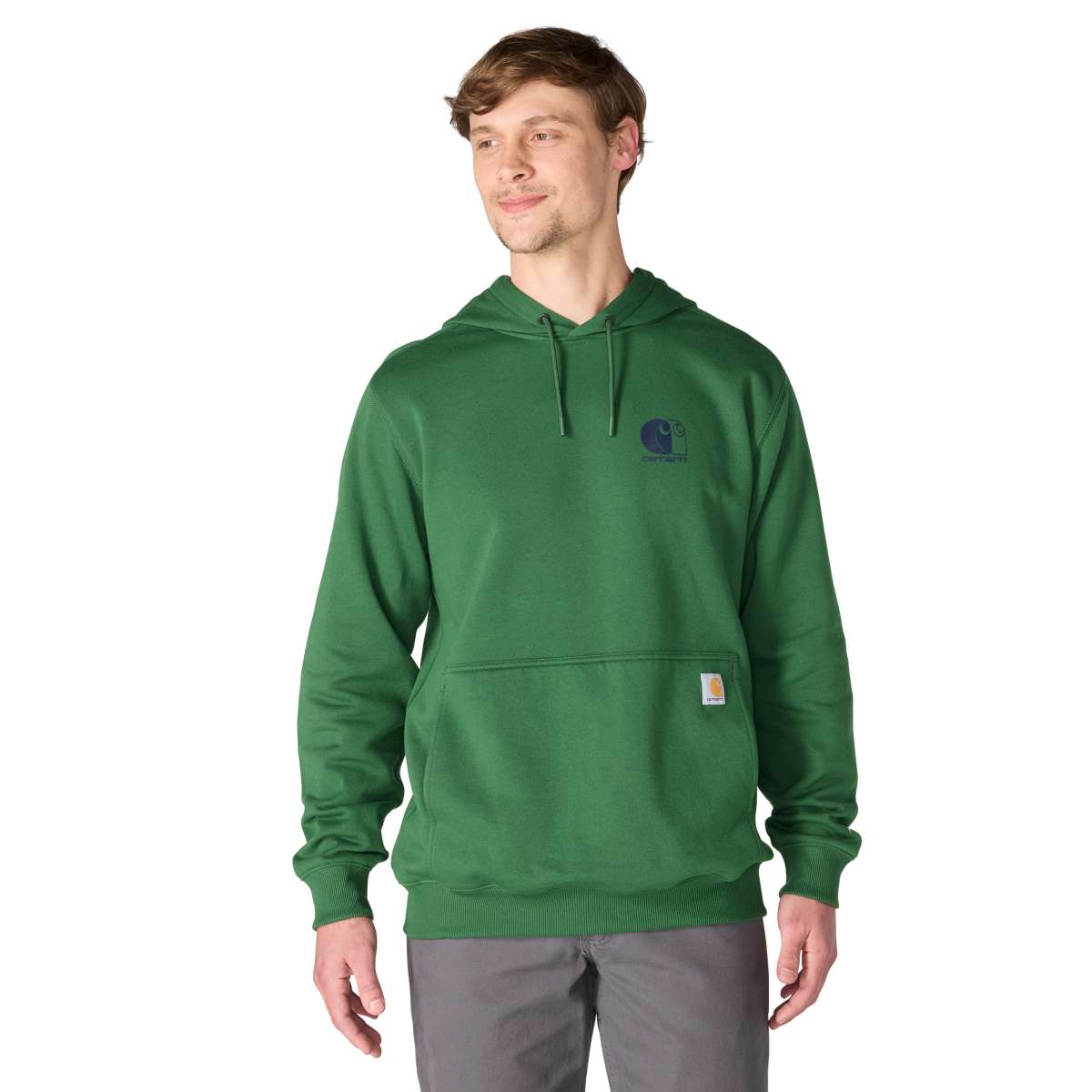 Carhartt Force Relaxed Fit Lightweight Logo Graphic Sweatshirt SP26 — Douglas Fir-GO2, manufacturer product photo