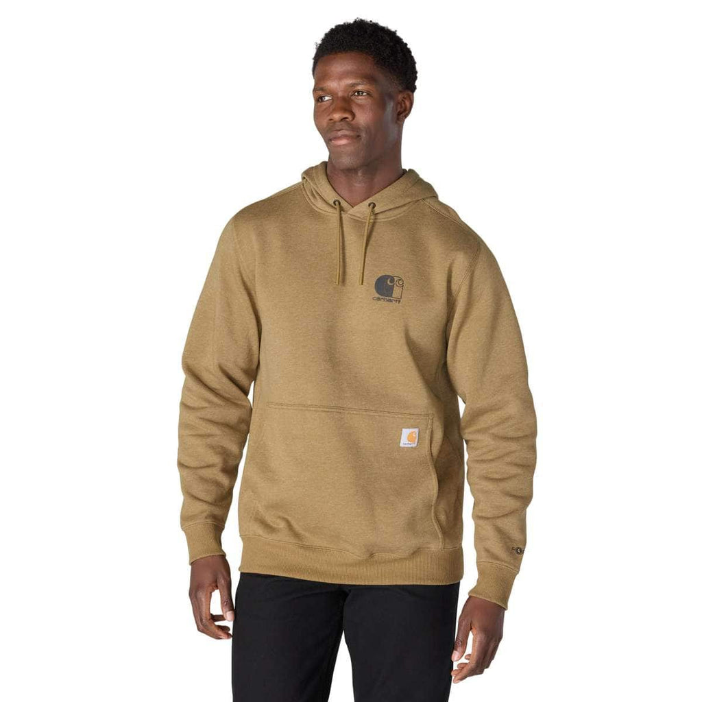 Carhartt Force Relaxed Fit Lightweight Logo Graphic Sweatshirt SP26 — Night Fatigue Heather-GR8, manufacturer product photo